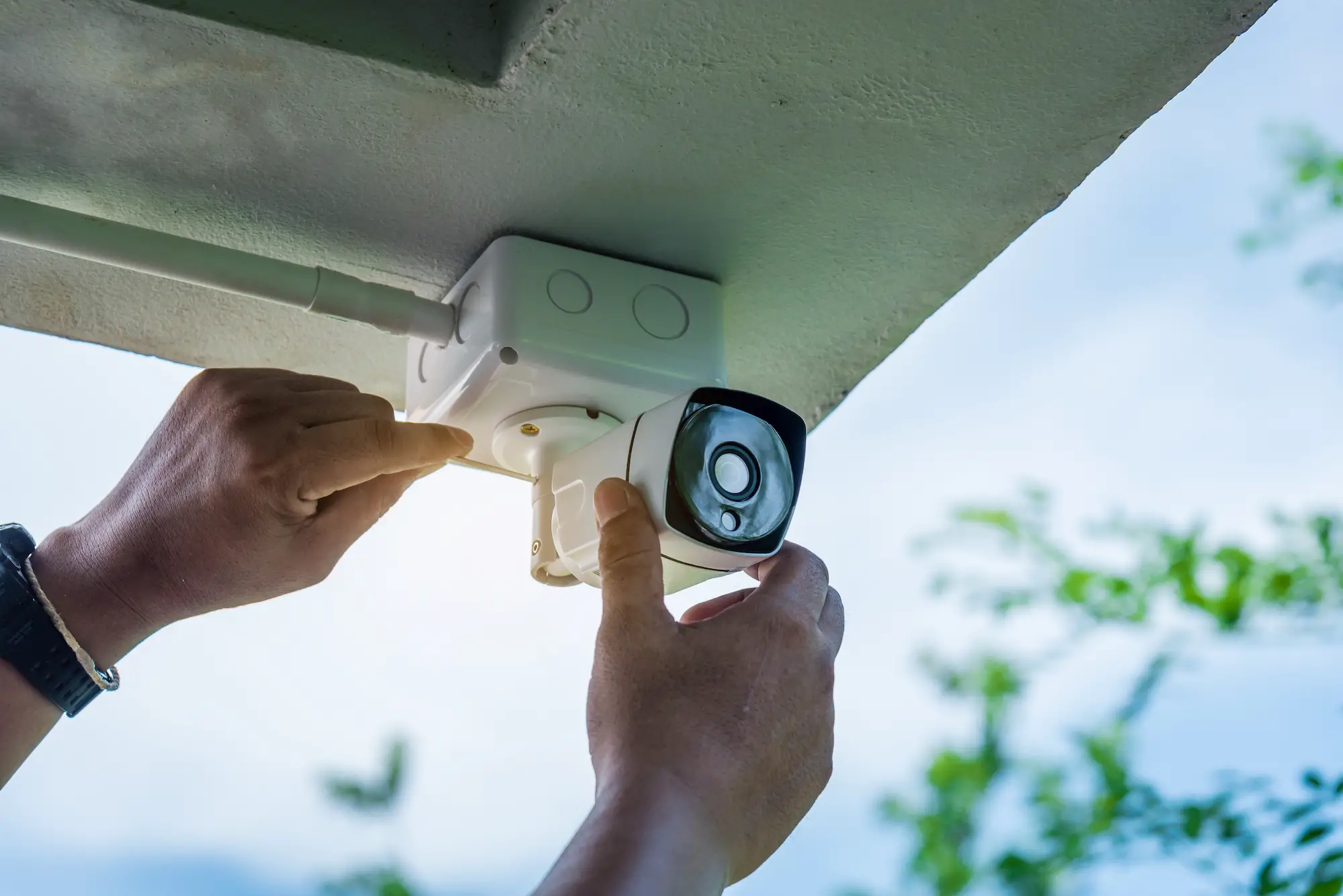 diy installing a home security camera