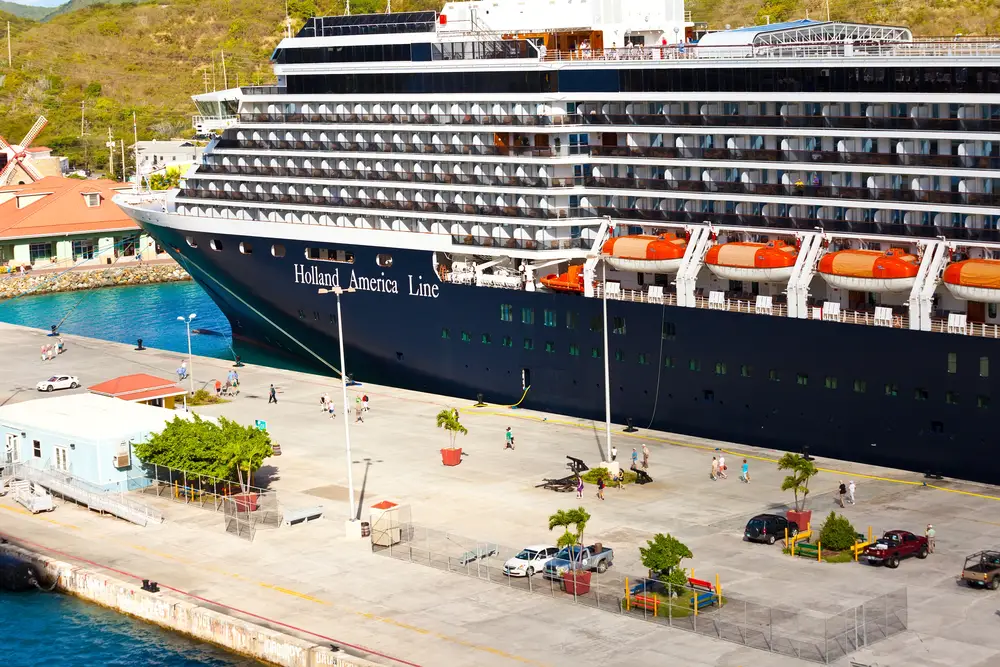 Holland America cruise ship at Crown Bay in St. Thomas
