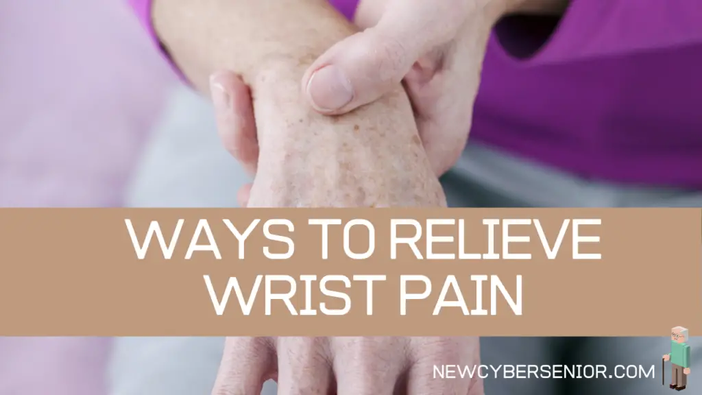 A woman holding her wrist because she's experiencing wrist pain