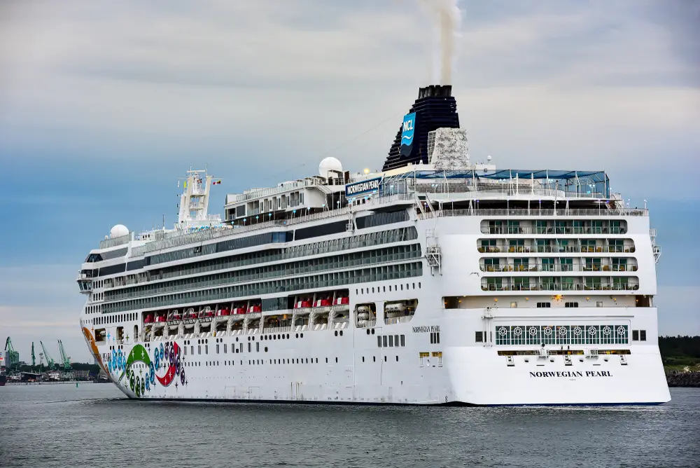Norwegian Cruise Line from the back in Norway