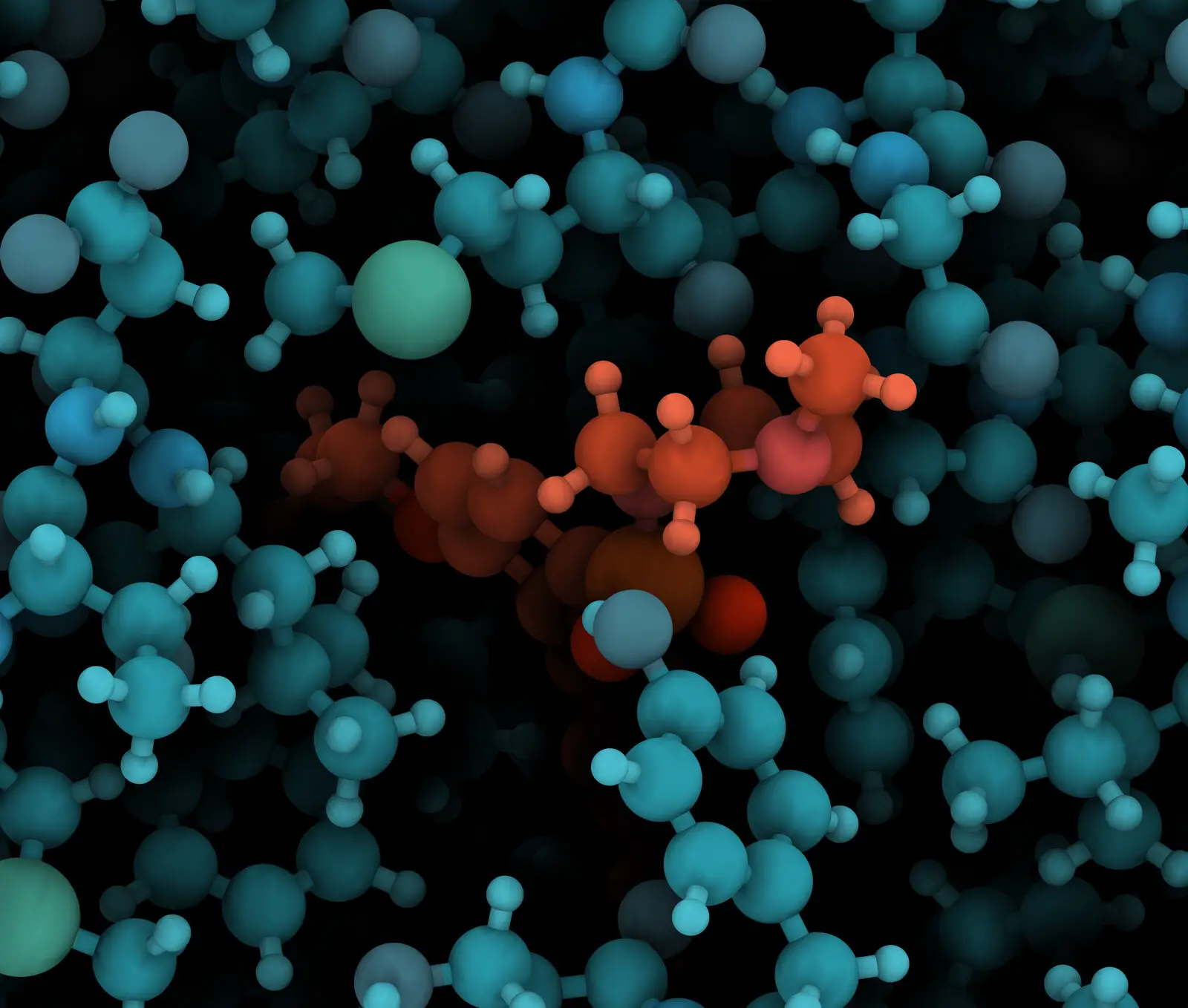 color coded molecues of Phosphatidylserinea