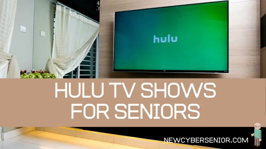 A TV on a wall showing Hulu